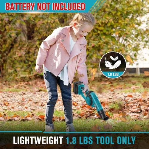 Small Leaf Blower Cordless Mini Compatible with Makita 18V Battery (Tool Only) 200MPH Powerful Portable Electric Leaf Blower 3 Speed Compact Handheld Leaf Blowers for Jobsite, Lawn Care