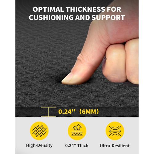 CAMBIVO Yoga Mat 72 x 48 Large Workout Mat for Home Gym Flooring | 6mm-12mm (0.24-0.48) Extra Thick Exercise Mat for Apartment Fitness | High-Density TPE Cushioning for Joint Protection‼️light dirt‼️