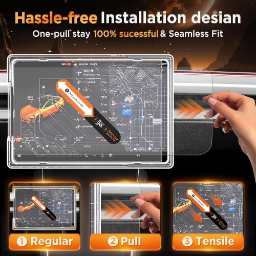For Tesla Model Y Juniper & Model 3 Highland Matte 15.4 & 8 Screen Protector [No Glare & Fingerprint] 9H Tempered Glass Alignment Kit for Tesla Model 3 Model Y Juniper Accessories