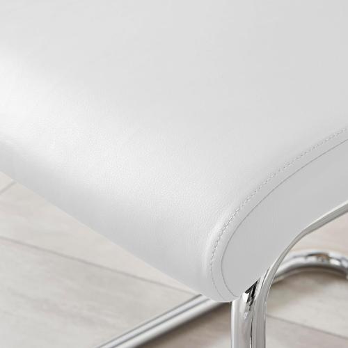 Furniturebox UK White Dining Chairs Set of 2 - Lorenzo Chairs for Dining Room Set of 2 - Premium Dining Room Furniture - Modern & Stylish