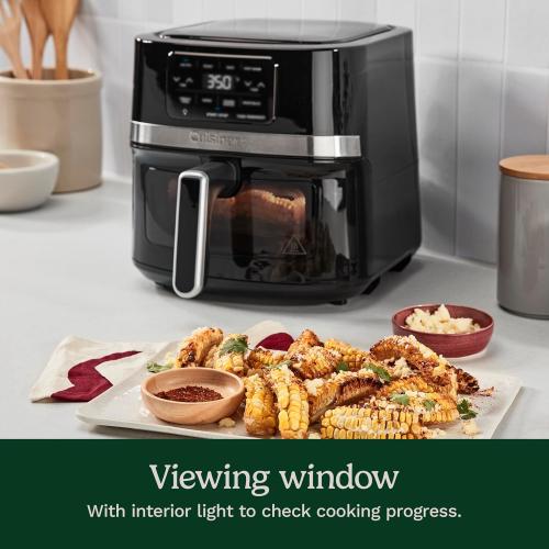 Cuisinart Air Fryer, 4.5-Quart Basket Fryer with 4 Cooking Functions to Air Fry, Roast, Bake, and Keep Warm, 4 Airfryer Presets, Dishwasher-Safe Parts, AIR-160NAS, Stainless Steel & Black
