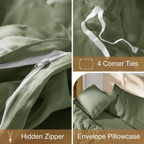 Size King..Covers 3 Piece (Olive Green,King) have pillows