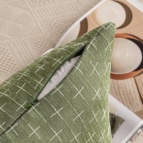 Size 20x20 Color Green MIULEE Pack of 2 Decorative Burlap Linen Throw Pillow Covers Farmhouse Pillowcases Modern Rustic Woven Textured Cushion Cover for Sofa Couch Bed 20x20 Inch Sage Green
