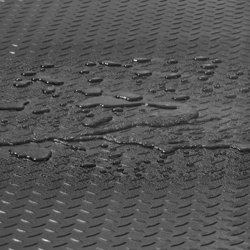 VEVOR Rubber Flooring Roll, 4 x 15 ft SBR Diamond-Plate Rubber Mat, 3mm Thickened, Easy to Clean, Customizable Size, Non-Slip Floor Protector Mat for Under Cars, Garage, Warehouse, Industry Gym, Black