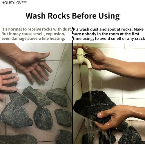 Sauna Rocks/Sauna Stones, 36 lb Box of Lava Rock for Steam Sauna, Sauna Stone