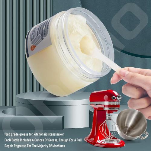 4 oz Food Grade Grease for kitchenaid Stand Mixer, Universally - Compatible with Kitchen Stand Mixer - Maintain The Performance of Your Machine and Extend Service Life, with 9709511 4162324 Gasket