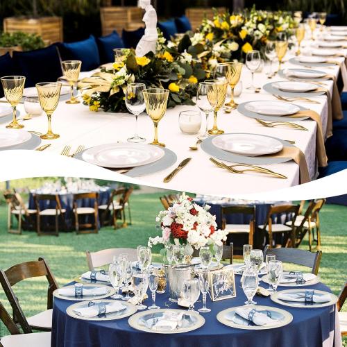 50 Pcs Silver Charger Plates Round Charger Plates13 Inch Bulk Wedding Dinner Elegant Reusable Plastic Chargers Plates Wedding Holiday Party Baby Shower Event Decoration (Silver)