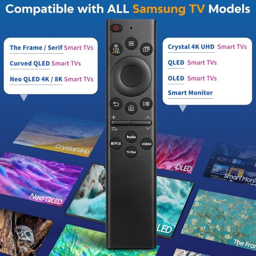 Universal for Samsung-TV-Remote-Control Replacement,Compatible with All Samsung Smart Frame Curved QLED TVs