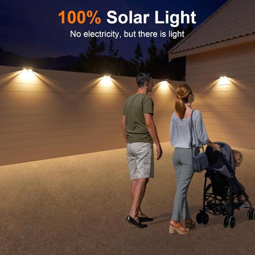 6 Pack........Ellasay Solar Fence Lights Outdoor: 8 Lighting Modes with RGB Solar Powered Deck Light - Waterproof IP65 - Wall Decor for Garden Patio Backyard Porch 2 Pack
