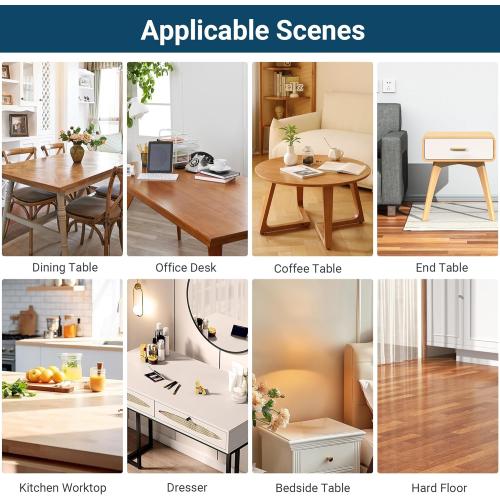 Clear Table Cover Protector Rectangle 42 x 72 Inch, 1.5mm Transparent Plastic Table Protector Waterproof, Anti-Scratch Clear Desk Mat for Office Desktop Dresser Dining Table, FDA Compliant