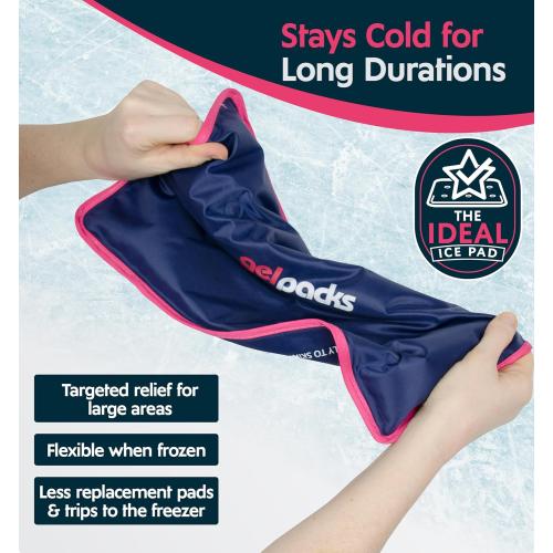 Magic Gel Ice Packs for Injuries Reusable (15 x 11) - Large Ice Pack - Flexible Cold Cooling Pad - Gel Pack for Shoulder, Back, Hip, Knee, Leg, Lower Back