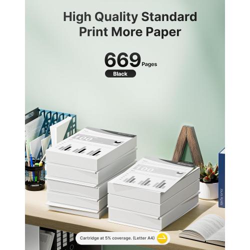 65XL 65 XL for HP 65 Black Ink Cartridge (2-Black) 65XL Ink Cartridge for HP Printers Envy 5000 5055 5058 5052 5014 DeskJet 3755 3772 3720 2622 2680 DeskJet 3720 Printer