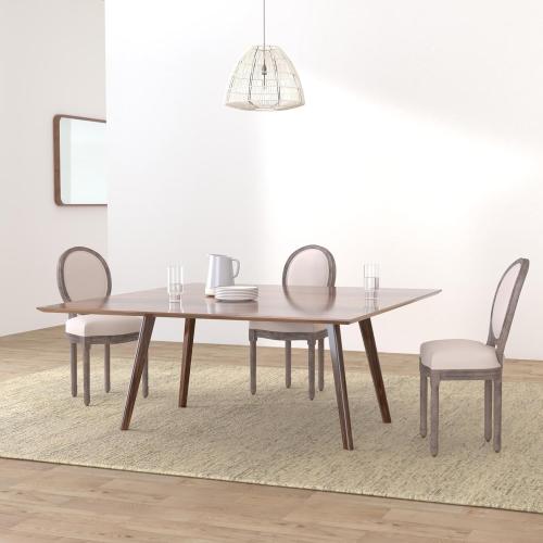 Size 50 x 56 x 95.5 cm vidaXL 2-Piece Linen Dining Chairs
