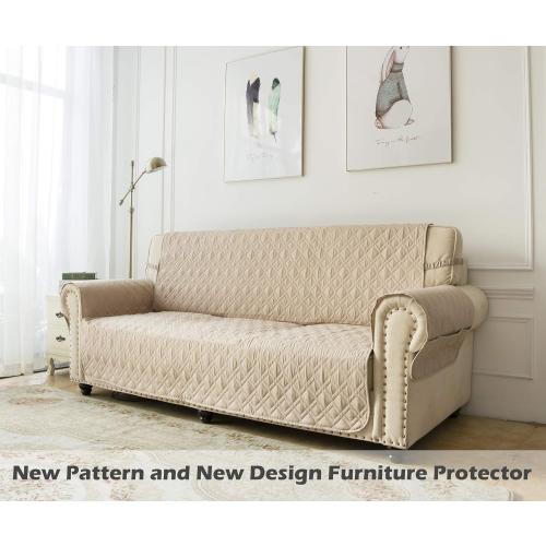 Ameritex Waterproof Nonslip Recliner Cover Stay in Place, Dog Chair Cover Furniture Protector, Ideal Recliner Slipcovers for Pets and Kids (Beige, 23)