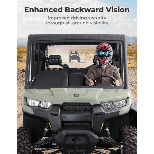 KEMIMOTO UTV Soft Cargo Camper Bed Cover Rack Compatible with Can-Am Defender & Defender Max 2016-2025 Rear Camper Top Canvas Cover Accessories
