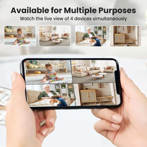 Hidden Camera, Spy Camera with 4K Live View, Motion Detection Nanny Cam Hidden Camera, Mini Camera with Cloud & SD Storage, Night Vision Spy Cam, Quick Setup Indoor Camera for Baby, Pet and Older