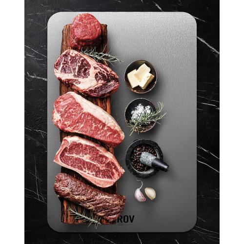 Titanium Cutting Board,100% Pure Titanium Kitchen Cutting Board, Non-Toxic & Dishwasher Safe, Durable and Hygienic for Meat, Fruit & Vegetables (16L*10W)