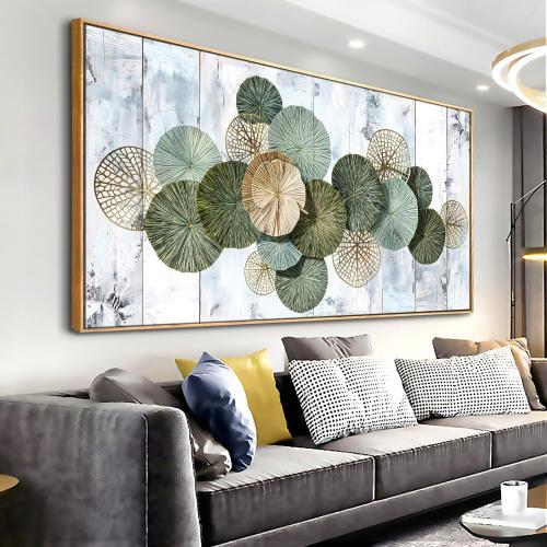 Wall Art Simple Wall Decor Green Canvas Painting Abstract Wall Art for Bedroom Living Room Dining Room Home Office Decor 30x60 with Framed