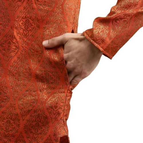 Sojanya Large (Since 1958 Men'S Jacquard Silk Kurta