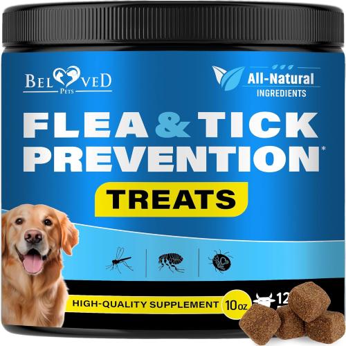 Flea and Tick Prevention Chewable Pills for Dogs and Cats - Revolution Oral Flea Treatment for Pets - Pest Control & Natural Defense - Chewables Small Tablets Made in USA (Beef)