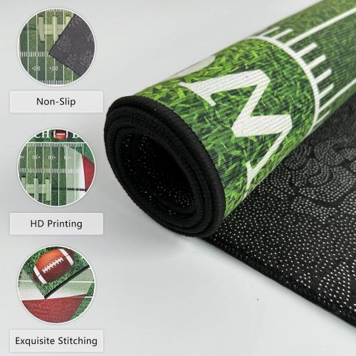 Football Rug for Bedroom,3'x5' Non-Slip Football Field Rugs,Sports Rug for Room and Lving Room Decor