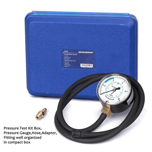 MEASUREMAN Natural Gas or LP Gas Manifold Pressure Test Kit, 0-10 W.C., 1/4 NPT, 40 Length Hose