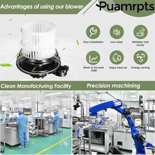 Front Brushless AC Heater Blower Motor Compatible with Toyota Vehicles - Camry 2018-2024, Prius 2016-2024, RAV4 2019-2024, Highlander 2020-2024 - Motor Fan# 700344