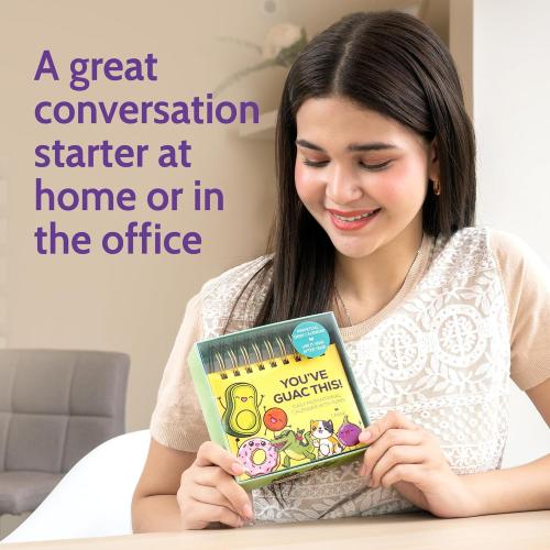 Green T MARIE Punny Motivational Desk Calendar - Daily Perpetual Calendar to Use Year after Year - Cute Office Decor, Positive Affirmation Gifts for Women and Men, Inspirational Desk Accessories