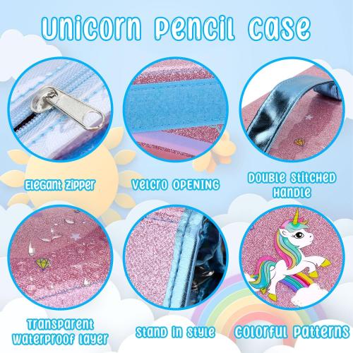 AJLICHIBAN FUN 49 Pcs Fruit Scented Washable Markers Sets with Unicorn Pencil Case, Kids Unicorn Art Supplies & Crafts, Art Coloring Painting Kits, Christmas Unicorn Presents for 4-12 Year Old Girls