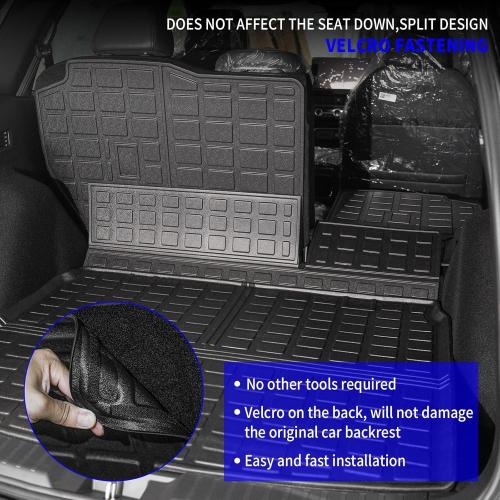 Rongtaod Floor Mats Compatible with 2023 2024 2025 2026 Honda CRV (Include Hybrid) Cargo Mat Trunk Mat Cargo Liner Back Seat Cover CR-V Accessories (Fit Upper Deck, Trunk Mat Backrest Mats Floor Mats)