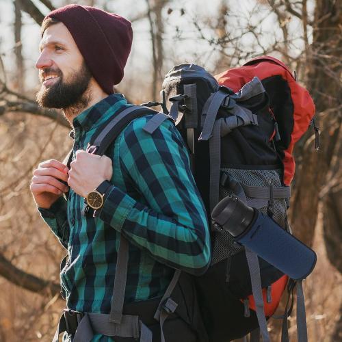 Water Bottle Sleeves, 3 Pcs Neoprene Insulators Bottle Carrier Holder with Buckles, fits 16-18oz (Colorful2)