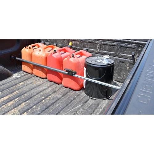 Ratcheting Cargo Bar, Adjustable from 44 to 74, Includes Rubber feet to Prevent Scratching, Great for Keeping Items Secure from Moving in Your Truck Bed