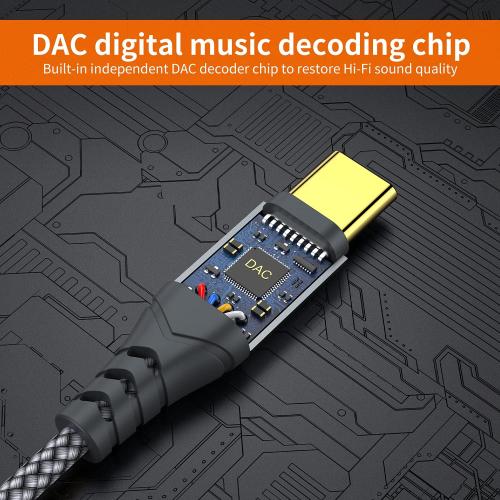 JXMOX USB C to 3.5mm Audio Aux Jack Cable (4ft), Type C to 3.5mm Headphone Car Stereo Cord Compatible with iPhone 17 16 15 Pro Max Air, Samsung Galaxy S25 S24 S23 S22 S21 Note 20, Pixel 9 8, iPad Pro