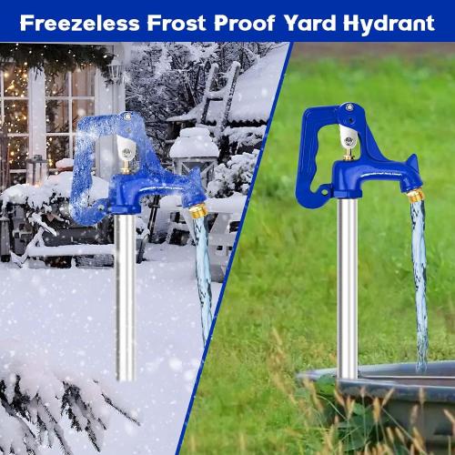 3.25FT Frost Proof Yard Hydrant-Heavy Duty Outdoor Frost Free Water Hydrant | 3/4 Pipe Connection, Total Length 3.25ft,12’’Bury Depth, Freezeless Proof Hydrant for Yard, Garden, Pasture Irrigation