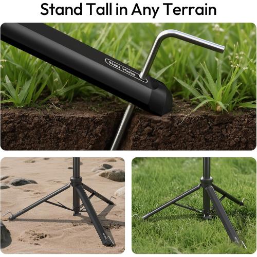 ULANZI MT-80 Aluminum Tripod Stand, 7FT Extendable Camera Phone Tripod for Travel, Auto Pop-Up, 1/4 Screw, 360 Ball Head Portable Photo Video Light Stand for DSLR Camera, Ring Light, Video Rig