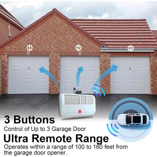 1 for Chamberlain Craftsman LiftMaster Garage Door Opener Remote, Replaces 893LM 893Max 891LM 371LM 373LM 971LM 973LM, no Wait Wireless Remote Keyless Entry, Safe Security(White)
