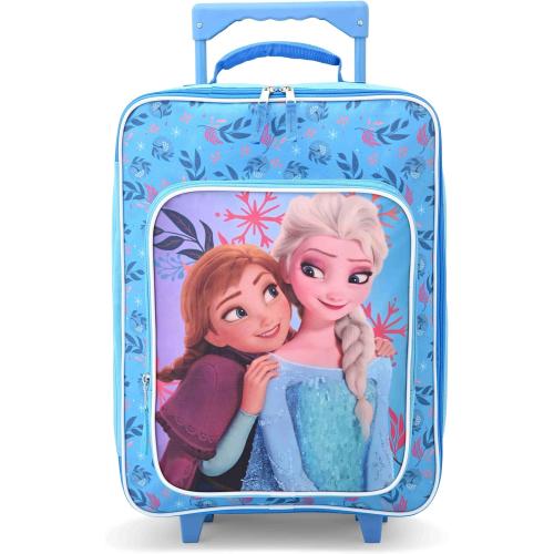 Fast Forward Frozen Girls Luggage 16 Soft Side Wheeled Pilot Case- Rolling Suitcase 16x12x5