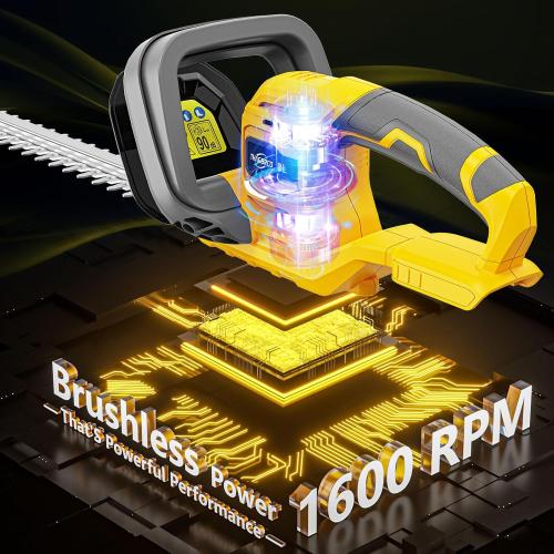Hedge Trimmer Compatible for Dewalt 20V 60V Battery，Cordless Electric Hedge Trimmer with 1600RPM Brushless Motor, 22'' Dual-Action Blade with 3/5'' Cutting Capacity (NO Battery) ‼️unused‼️