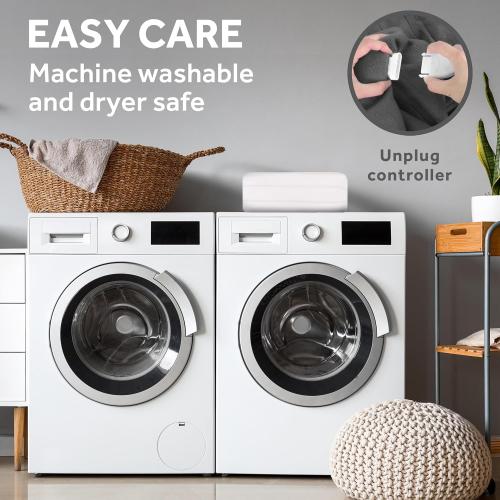 Sunbeam Electric Premium Water Resistant Restful Quilted Heated Mattress Pad, 12 Heat Settings, 12-Hour Selectable Auto Shut-Off, Fast Heating, Cozy Warming Bed, King, 76 x 80