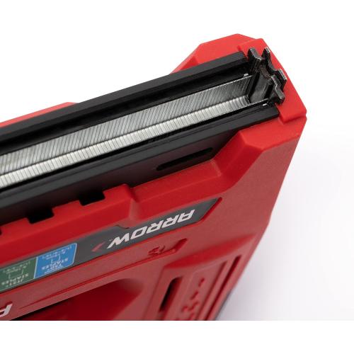 Arrow ET501F Corded 5-in-1 Professional Electric Staple and Nail Gun, Wire Stapler, and Brad Nailer for Upholstery, Framing, Insulation, Crafts, Fencing, and Cable, Black/Red
