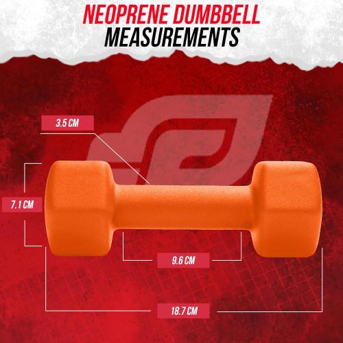 Neoprene Coated Workout Dumbbells set of 2 – Anti Roll, Non Slip with Smooth Grip Fitness & Exercise Dumbbells – Hexagon Shaped Hand Weights for Women & Men – Best Choice for Gyms & home use