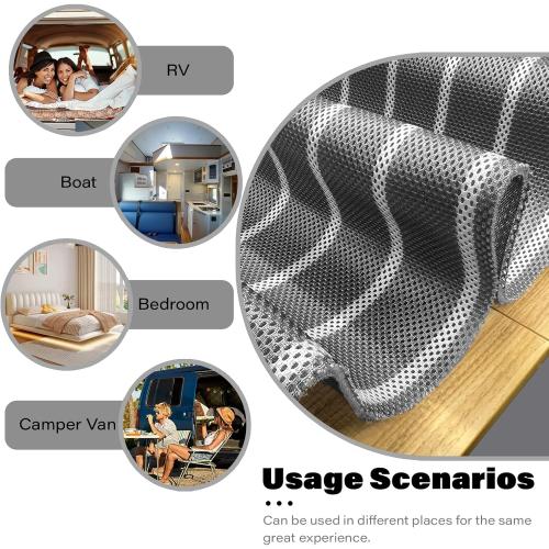 Aire-Flow Mattress Underlay with Breathable Mesh Fiber for RV Bed, Camper, Boat (82.67 * 59.05 in)