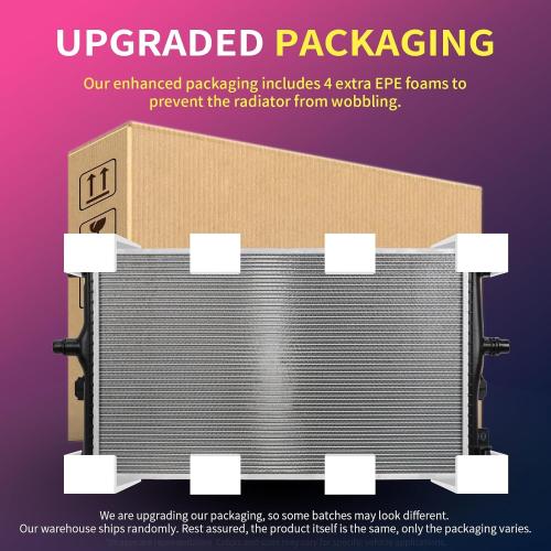 Replacement Radiator for 2011 2012 2013 2014 Hyundai Sonata 2012-2017 Azera 2011-2015 Kia Optima 2014-2016 Cadenza 2.4L 3.3L V6 FWD, RRAD13191