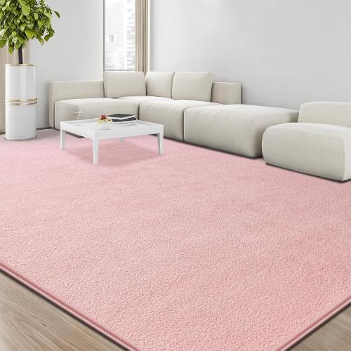Size 6x9 Large  Color Pink Area Rugs for Living Room Bedroom, 6x9 Feet Pink Rug, Minimalist Modern Shag Rug, Soft Thick Comfy Memory Foam Indoor Carpet, Non-Slip Washable Rug for Boys Girls Dorm Nursery Room Home Decor