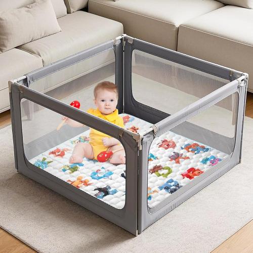 Baby Play Mat for Floor,Premium Baby Play Mat 50 X 50,Thick One-Piece Crawling, Odorless Floor Mat,Non-Slip Cushioned Baby Playmat for Infants,Babies,Toddlers.Foldable and Washable Baby Plaype