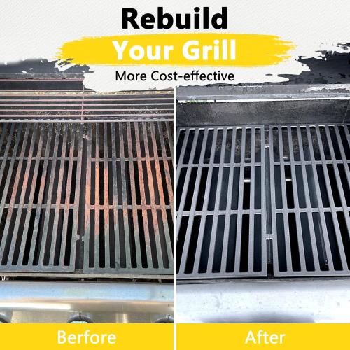Spirit Grill Parts 7635 Flavorizer Bars 7637 Grill Grates Replacement for Weber Spirit & Spirit II 200 Series with Front Control, Spirit E-210 E-215 E-220 S-210 S-220 Spirit II E-210