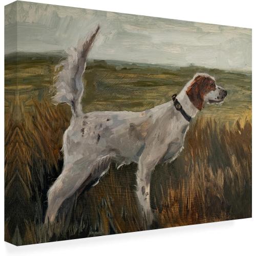 Wrapped Canvas Wall Art - Marian Parsons 'Hunting Setters I' Wall Art for Living Room, Bedroom, or Office Décor - 18x24