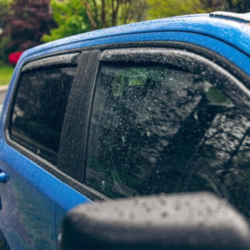 Auto Ventshade [AVS] In-Channel Rain Guards For 2016 - 2023 Toyota Tacoma DOUBLE/EXT CAB ONLY | Window Vent Visors, 4 pcs. - Smoke | 194768