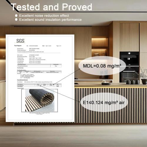 Acoustic Wood Panels for Wall,3D Flexible Fluted Sound Slat Panel,White Oak | Soundproof ,Absorbing,Noise Cancelling,94.5 x 23.6in