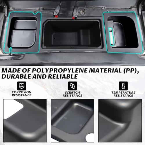 SAUTVS Left & Right Under Seat Storage Box for Ranger 570 500 15-21, Underseat Storage Bin Set Organizer Tray for Polaris Ranger 500 570 Mid Size 50 Wide 2015-2021 Accessories (2PCS, Left & Right)